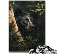 Jigsaw Puzzles for Adults 1000 Piece Fantasy Black Bear Puzzles for Adults,Stress Reliever Difficult Challenge Unique Home Decor And Gifts (50x75cm)