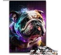 Jigsaw Puzzles for Adults 1000 Piece Fantasy Bulldog Wooden Jigsaw Puzzles for Adults Perfect for Home & Office Decor, Parties, Birthdays (Size 38x26cm)