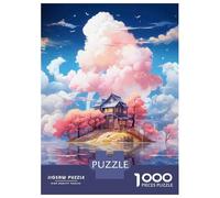 Jigsaw Puzzles for Adults 1000 Piece Fantasy Cloud House Reflection Puzzles for Adults Relaxing Games A Work of Art Fun Activities at Home 52x38cm/1000pcs