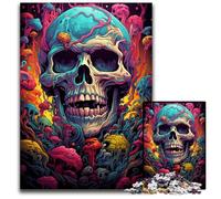 Jigsaw Puzzles for Adults 1000 Piece Fantasy Colorful Skull Impossible Jigsaw Puzzles for Adults Ideal And Home Decor 1000 PCS(75x50cm)