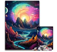 Jigsaw Puzzles for Adults 1000 Piece Fantasy Cosmic Planet Puzzles for Adults Interactive Family Game DIY Home Decor Brain Challenge Gift 1000 PCS(38x26cm)