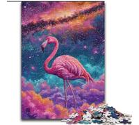 Jigsaw Puzzles for Adults, 1000 Piece Fantasy Flamingo Jigsaw Made of cardboard Challenging DIY Brain Teaser, Interactive Family Game size 38x26CM