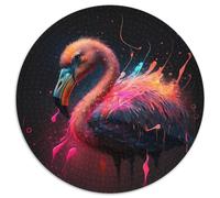Jigsaw Puzzles for Adults 1000 Piece Fantasy Flamingo Round Puzzles Challenging Brain Teaser for Teenagers,Perfect for Home Decor Or Gift (67.5x67.5cm)