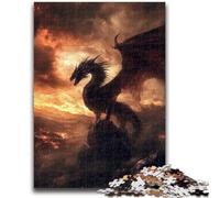 Jigsaw Puzzles for Adults 1000 Piece Fantasy Flying Dragon 1000 Pieces for Adults,Artistic Wall Decor & Birthday Gift Idea for Friends, Home Office (38x26cm)