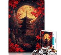 Jigsaw Puzzles for Adults 1000 Piece Fantasy Japanese Temple Puzzles for Teenagers,Family Entertainment Toys with Matching Poster And Trivia Sheet (size 38x26cm)