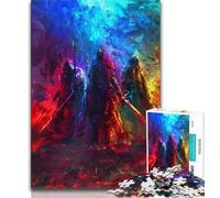 Jigsaw Puzzles for Adults 1000 Piece Fantasy Knight Puzzles for Adults,Stress Reliever Difficult Challenge Unique Home Decor And Gifts 75x50cm