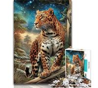 Jigsaw Puzzles for Adults 1000 Piece Fantasy Leopard Teenager Jigsaw,Challenging Game Toys Wall Decoration Unique Birthday And Xmas Gifts (size 38x26cm)