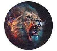 Jigsaw Puzzles for Adults 1000 Piece Fantasy Lion Round Puzzles for 1000 Piece Birthday Gift Idea, Challenging Brain Teaser Game 67.5x67.5cm