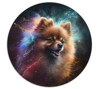 Jigsaw Puzzles for Adults, 1000 Piece Fantasy Pomeranian Round Cardboard Jigsaw Puzzles for Adults Perfect for Teenagers & Family Fun, for Birthdays 1000pcs (67.5x67.5cm)