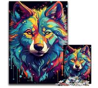 Jigsaw Puzzles for Adults 1000 Piece Fantasy Psychedelic Wolf Challenging Puzzles DIY Home Decor Gift, Brain Teaser Game 1000 PCS(38x26cm)