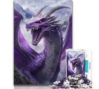 Jigsaw Puzzles for Adults 1000 Piece Fantasy Purple Flying Dragon Adult Jigsaw,Decompressing Intellectual Educational Toy Birthday Gift (size 38x26cm)