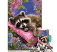 Jigsaw Puzzles for Adults 1000 Piece Fantasy Raccoon 1000 Pieces for Teenagers,Educational Toy Funny Family Games Unique Home Decor 75x50cm