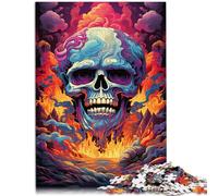 Jigsaw Puzzles for Adults 1000 Piece fantasy skull Quiz game 26x38cm Every Piece is Unique - Challenging Family Fun Game