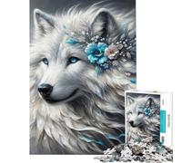 Jigsaw Puzzles for Adults 1000 Piece Fantasy Winter White Wolf Difficult And Challenge Difficult Hard Toy Wall Decor for And from 14 Years And over (38x26cm)