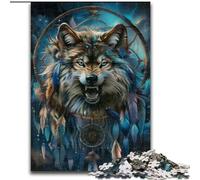 Jigsaw Puzzles for Adults, 1000 Piece Fantasy Wolf Jigsaw Puzzle Made of Wood Relax & Challenge, Colorful Home Decor Art, for Friends size 50X75CM