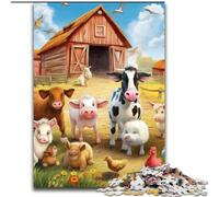 Jigsaw Puzzles for Adults 1000 Piece Farm Animal Puzzle Made of Wood,Family Activity Game for Teenager, DIY Home Decor Brain Teaser Gift 1000pcs(50x75cm)