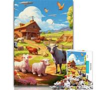 Jigsaw Puzzles for Adults 1000 Piece Farm Animal Puzzles for Adults,Challenging Game for Is Ideal As A Gift for The Whole Family (size 75x50cm)