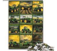 Jigsaw Puzzles for Adults 1000 Piece Farm Equipment Tractor Collage, Toys Educational Games Stress Relieving Great Gifts And Toys 26x38cm