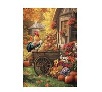 Jigsaw Puzzles for Adults 1000 Piece Farm Large Puzzle Chicken, Difficult Challenging Family Games for The Whole for Women, Wooden Jigsaws with Gift Box Packaging, Home Room Decor 75x50cm D-879