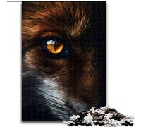 Jigsaw Puzzles for Adults, 1000 Piece Fascinating Fox Eye Macro cardboard Jigsaw Puzzles for Adults size 26x38cm Brain Teaser, Adult Game, Family Interactive Activity