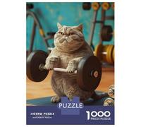 Jigsaw Puzzles for Adults 1000 Piece Fat British Shorthair Cat Jigsaw for Adults Fun Games Wall Art Unique Birthday And Xmas Gifts 70x50cm/1000pcs