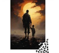 Jigsaw Puzzles for Adults 1000 Piece Father And Son Sunset Adventure Puzzles for Adults Relaxing Games A Work of Art Fun Activities at Home 52x38cm/1000pcs
