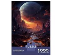Jigsaw Puzzles for Adults 1000 Piece Fiery Alien Planet Puzzle for Adults Relaxing Games Hand Speed Race Fun Activities at Home 70x50cm/1000pcs