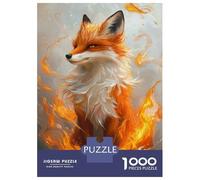 Jigsaw Puzzles for Adults 1000 Piece Fiery Fox Majesty -6 Jigsaw Puzzle Brain Teaser Game Stress Reliever Unique Birthday And Xmas Gifts 70x50cm/1000pcs