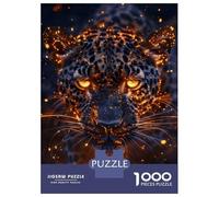 Jigsaw Puzzles for Adults 1000 Piece Fiery Glare Leopard Adult Puzzles Anti-Stress Toys Improve Memory Challenging Game Gifts 52x38cm/1000pcs