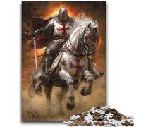 Jigsaw Puzzles for Adults 1000 Piece Fighting Knight 1000 Pieces for Adults,Artistic Wall Decor & Birthday Gift Idea for Friends, Home Office (38x26cm)