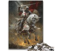 Jigsaw Puzzles for Adults 1000 Piece Fighting Knight 1000 Pieces for Teenagers,Challenging Game Toys Wall Decoration Unique Birthday And Xmas Gifts (38x26cm)