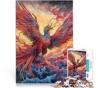 Jigsaw Puzzles for Adults 1000 Piece Fire Phoenix Help the brain exercise addictive toys to cultivate patience great gift 26x38cm