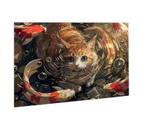 Jigsaw Puzzles for Adults 1000 Piece Fish Jigsaw Puzzle - Colourful, Challenging Game & Brainteasing Adult Jigsaws, The Whole 3D Jigsaw Gifts for Women, Men Beautiful Decoration Cat 1 K0F-884