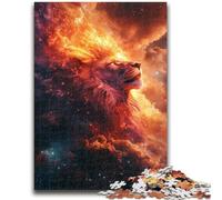 Jigsaw Puzzles for Adults 1000 Piece Flame Lion Help The Brain Exercise Addictive Toys to Cultivate Patience Artists Collection, Fine Art 26x38cm