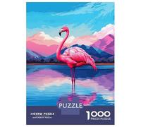 Jigsaw Puzzles for Adults 1000 Piece Flamingo in Lake Puzzle for Adults Brain Teaser Game Enhance Memory Fun at Home Activities, 38x26cm/1000pcs