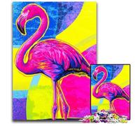 Jigsaw Puzzles for Adults 1000 Piece Flamingo Wooden Jigsaw Puzzles Educational Games DIY Toys, Birthday Present, Gifts for Age 14 50X75CM