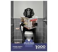 Jigsaw Puzzles for Adults 1000 Piece Flat Coated Retriever Poster, Picture, Metal Print, Paint by Craig Doogan Puzzle for Adults Relaxing Games Hand Speed Race Fun Activities at Home 70x50cm/1000pcs