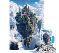 Jigsaw Puzzles for Adults 1000 Piece Floating Castle in The Clouds Addictive Toys to Cultivate Patience Fun Games Learning Educational Gifts Birthday (size 38x26cm)