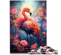 Jigsaw Puzzles for Adults 1000 Piece floral fantasy flamingo Educational Toys 26x38cm Challenging Game and Family Play for 14 year olds