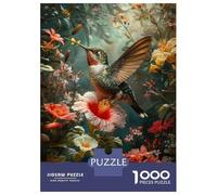 Jigsaw Puzzles for Adults 1000 Piece Floral Hummingbird Jigsaw for Adults Fun Games Wall Art Unique Birthday And Xmas Gifts 70x50cm/1000pcs