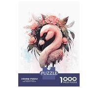 Jigsaw Puzzles for Adults 1000 Piece Floral Pink Flamingo Puzzles for Adults Relax Games Pattern Assembly Christmas Birthday Gifts 38x26cm/1000pcs