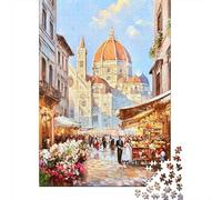 Jigsaw Puzzles for Adults 1000 Piece Florence Market Scene-1 Puzzles for Adults Relaxing Games A Work of Art Fun Activities at Home 38x26cm/1000pcs