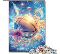 Jigsaw Puzzles for Adults, 1000 Piece Flower Basketball Impossible Jigsaw Puzzles for Adults Perfect for Family Fun on Birthdays, Christmas (Size 50x75cm)