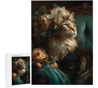 Jigsaw Puzzles for Adults 1000 Piece Flower Cat, 1000 Piece Jigsaw Puzzles for Adults, Educational Game jigsaw puzzle 30 x 20 Inch Suitable for Decompression and Room Wall Decor Gifts PjY6239 R-L