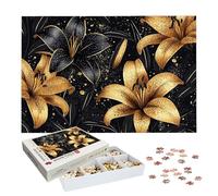 Jigsaw Puzzles for Adults 1000 Piece, Flower Jigsaw Puzzles for Adults, Lily Jigsaws 1000 Pieces with Box, Wooden Puzzle Challenging Game for the Whole for Women, Men, Wooden Puzzle for Gifts, -8921