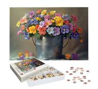 Jigsaw Puzzles for Adults 1000 Piece, Flower Jigsaw Puzzles for Adults, Retro Jigsaws 1000 Pieces with Box, Wooden Puzzle Challenging Game for the Whole for Women, Men, Wooden Puzzle for Gifts, -8013