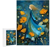 Jigsaw Puzzles for Adults 1000 Piece Flower Woman, 1000 Piece Jigsaw Puzzles for Adults, Educational Game jigsaw puzzle 30 x 20 inches Suitable for Decompression and Room Wall Decor Gifts PjY1829 4-8