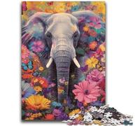 Jigsaw Puzzles for Adults 1000 Piece Flowers And Elephants Toys Educational Games Stress Relieving Unique Home Decor And Gifts 50x75cm