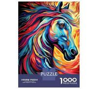 Jigsaw Puzzles for Adults 1000 Piece Flowing Horses Mane Adult Jigsaw Relax Games Difficult Challenge Fun Activities at Home 38x26cm/1000pcs