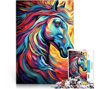 Jigsaw Puzzles for Adults 1000 Piece Flowing horses mane Herausforderndes Spiel Geburtstagsgeschenk, Geschenke38x26cm